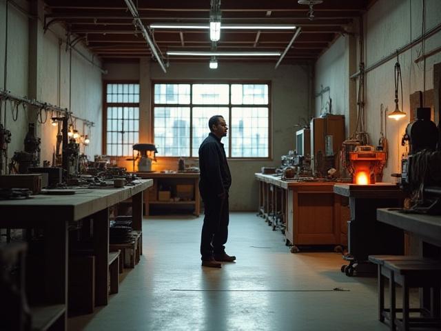 Kaji Studioの工房内部、職人が作業している様子